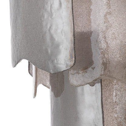 Asinara Small Chandelier - Antique Brass & Smoke Glass