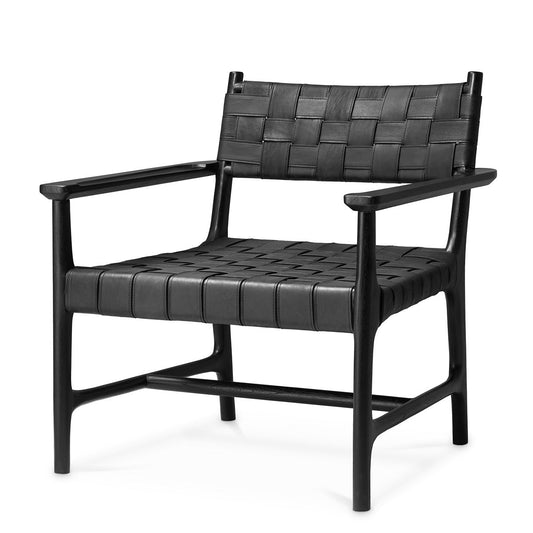 Tiberio Armchair - Classic Black Leather