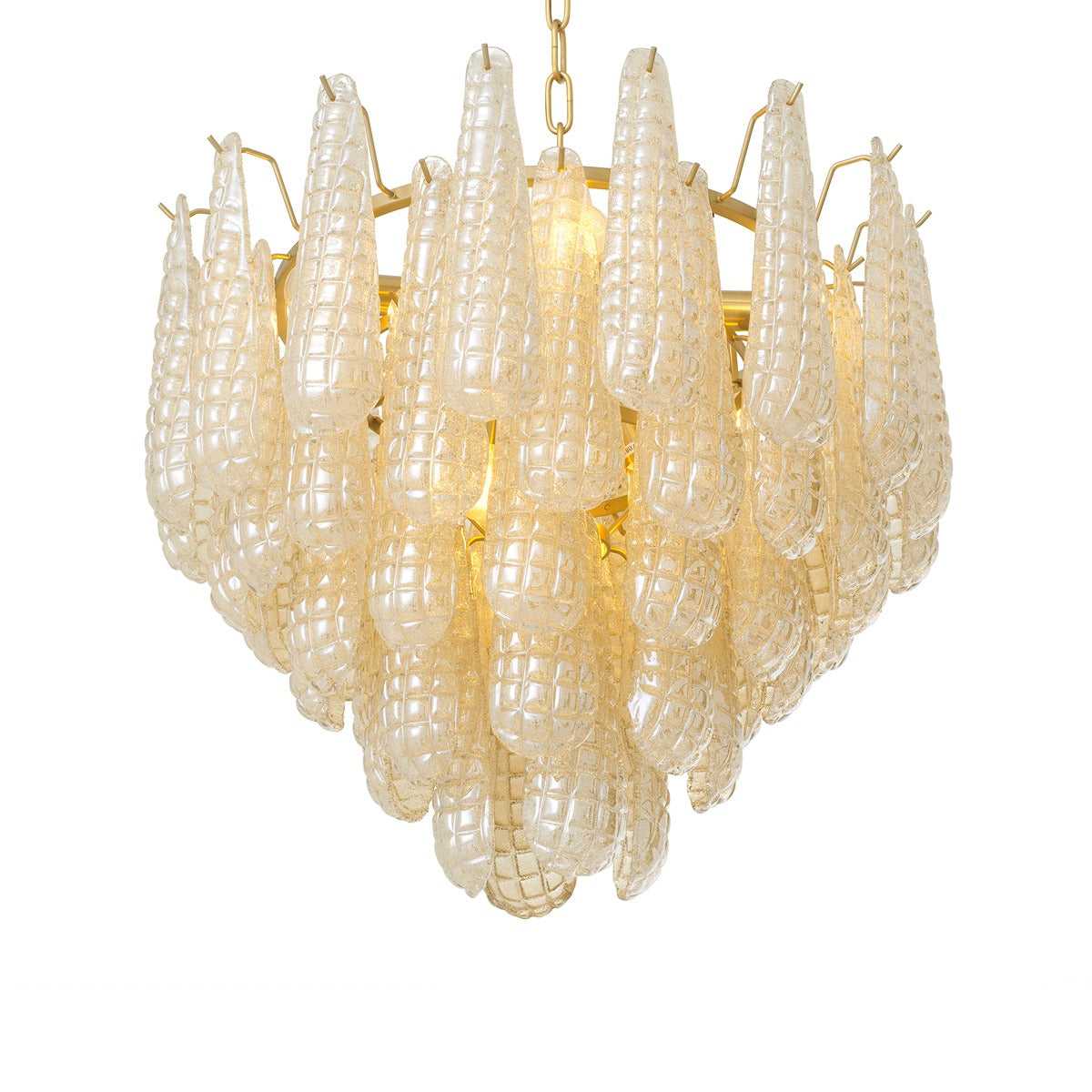 Chaves Small Chandelier - Champagne Coloured Glass