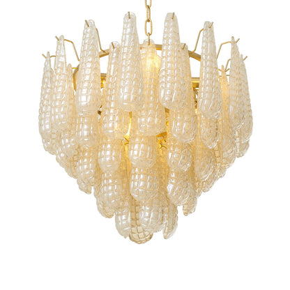 Chaves Small Chandelier - Champagne Coloured Glass