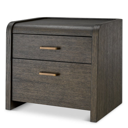 Joane Bedside Table - Mocha Oak Veneer