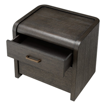 Joane Bedside Table - Mocha Oak Veneer