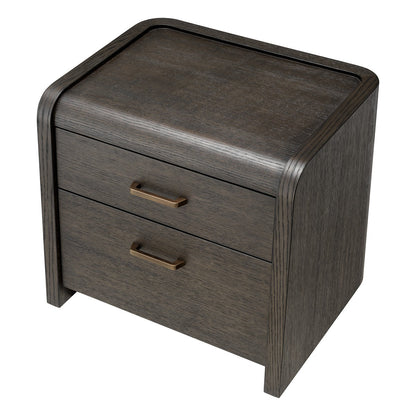 Joane Bedside Table - Mocha Oak Veneer