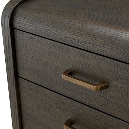 Joane Bedside Table - Mocha Oak Veneer