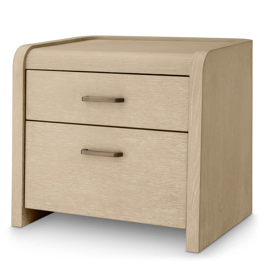 Joane Bedside Table - Washed Oak Veneer