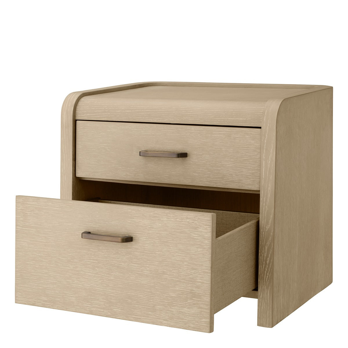 Joane Bedside Table - Washed Oak Veneer