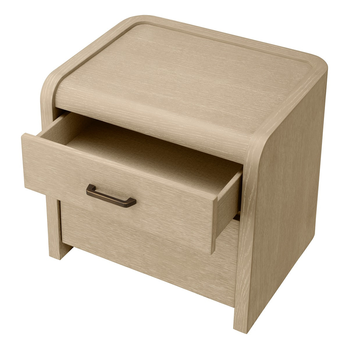 Joane Bedside Table - Washed Oak Veneer