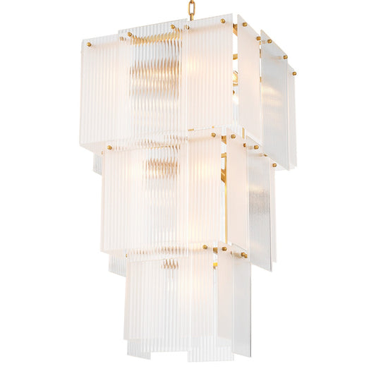 Giardano Chandelier - Glass & Antique Brass