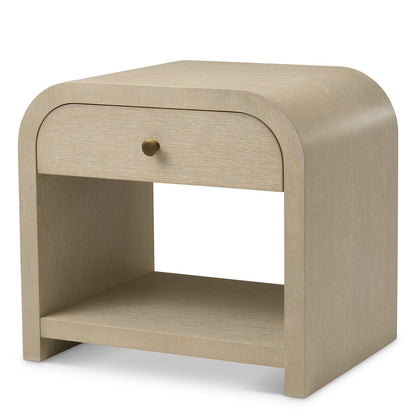 Rhodes Bedside Table - Washed Oak Veneer