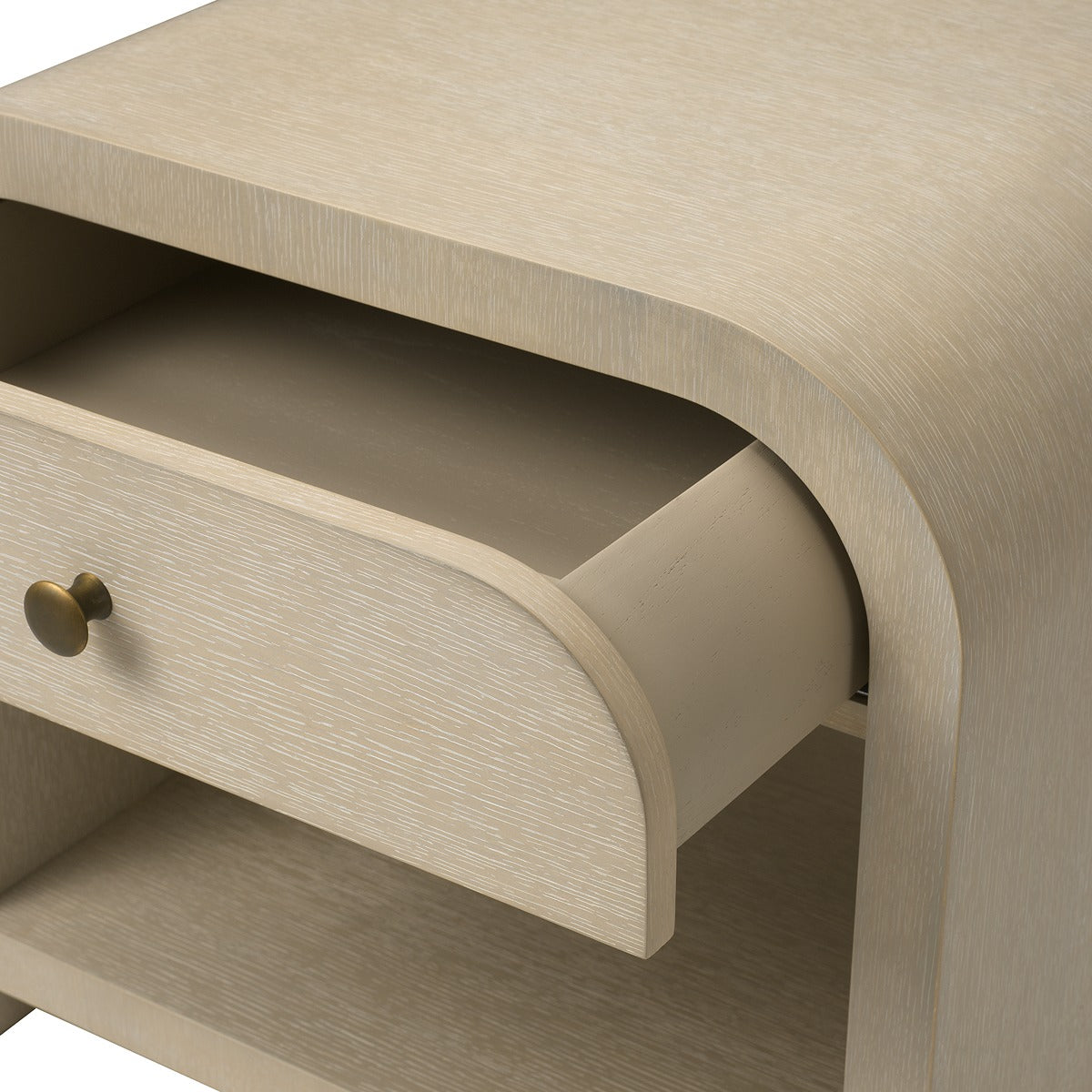Rhodes Bedside Table - Washed Oak Veneer