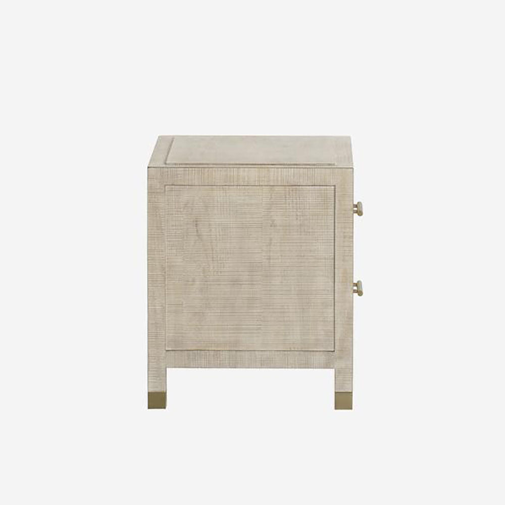 Raffles 2 Drawer Bedside Table - Natural
