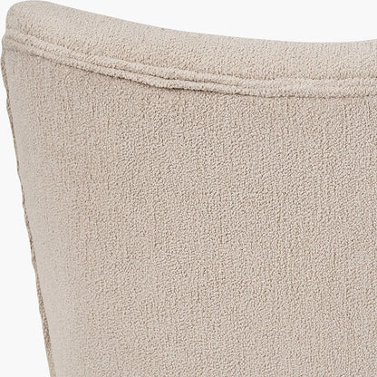 Solarno Teddy Fabric & Rubber Wood Occasional Chair - Taupe