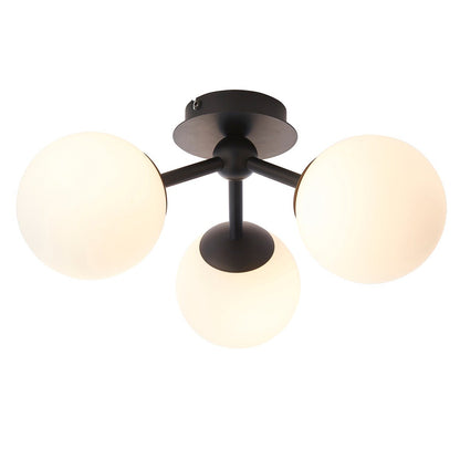 Pulsa 3 Bathroom Ceiling Light - Black