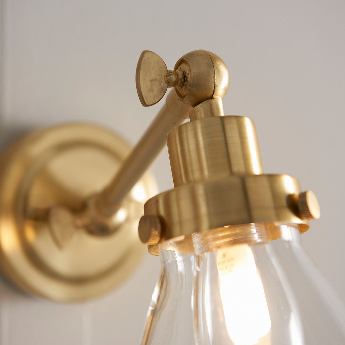 Faraday Bathroom Wall Light - Satin Brass