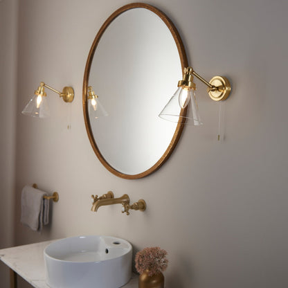 Faraday Bathroom Wall Light - Satin Brass