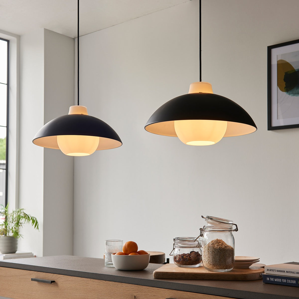 Yuki 1 Pendant Light - Matt Black