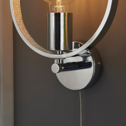 Merola Bathroom Wall Light - Chrome