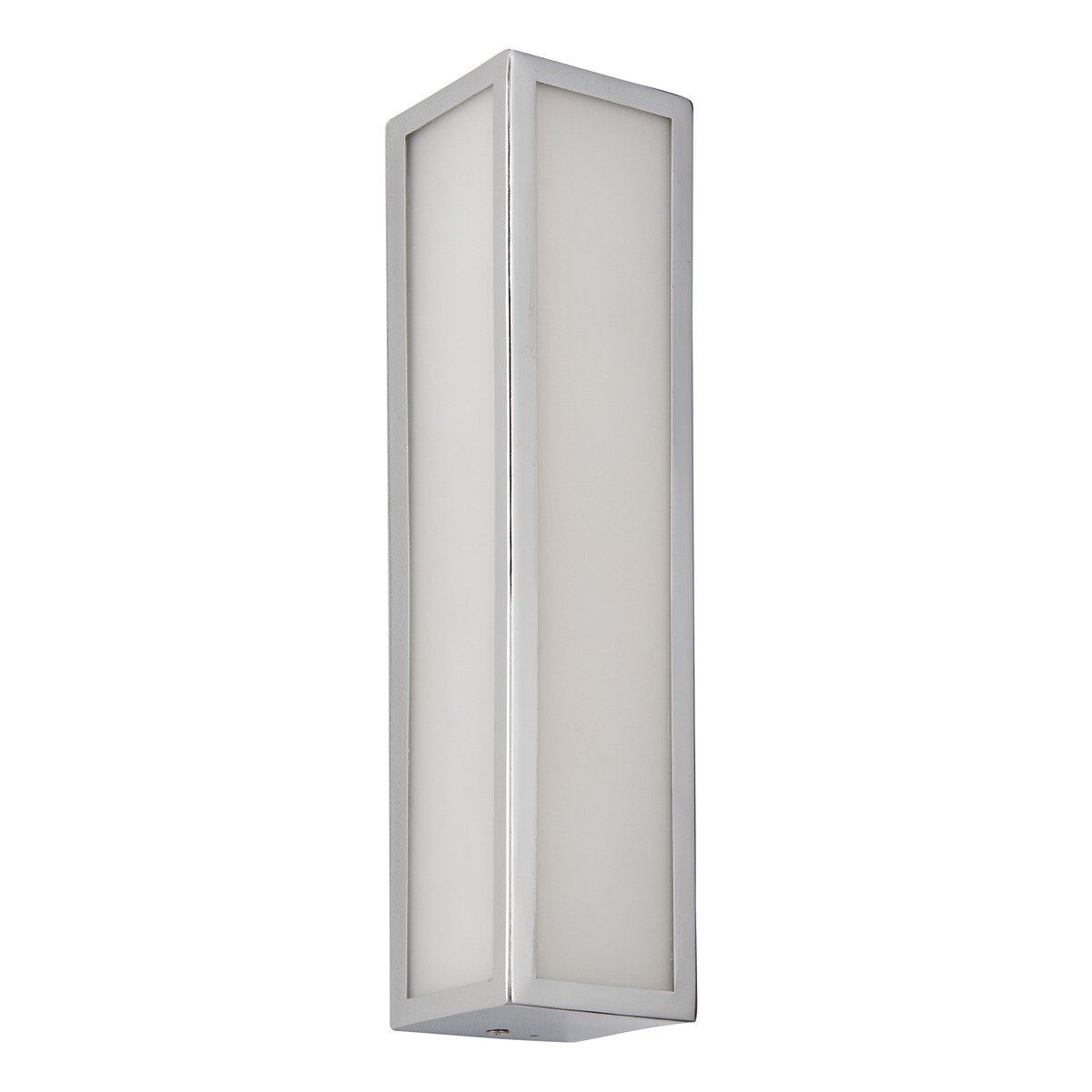 Newham Bathroom Frosted Wall Light - Chrome