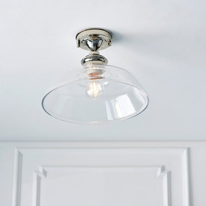 Barford Ceiling Light - Nickel & Clear
