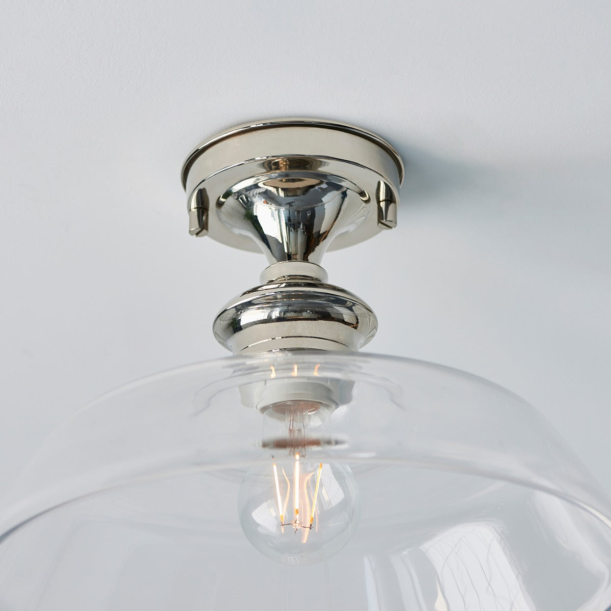 Barford Ceiling Light - Nickel & Clear