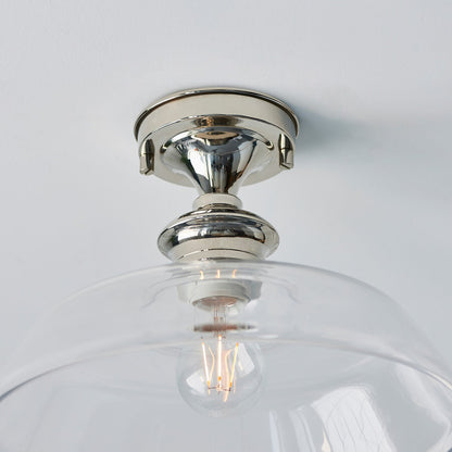 Barford Ceiling Light - Nickel & Clear