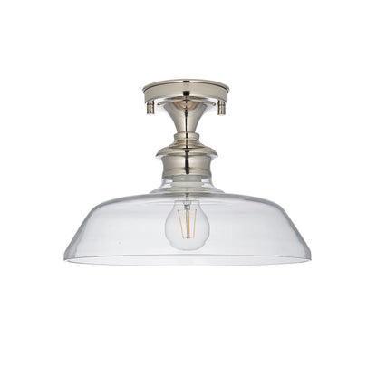 Barford Ceiling Light - Nickel & Clear