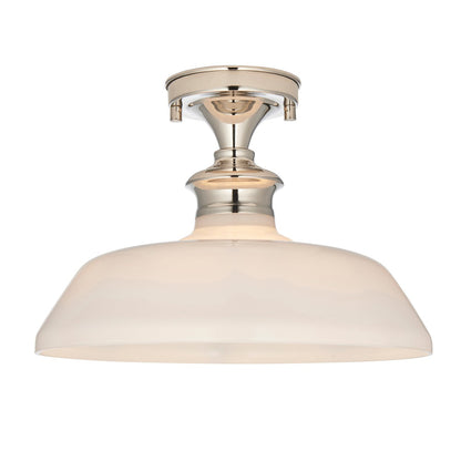 Barford Ceiling Light - Nickel & Opal