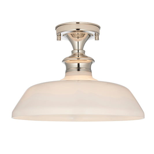 Barford Ceiling Light - Nickel & Opal