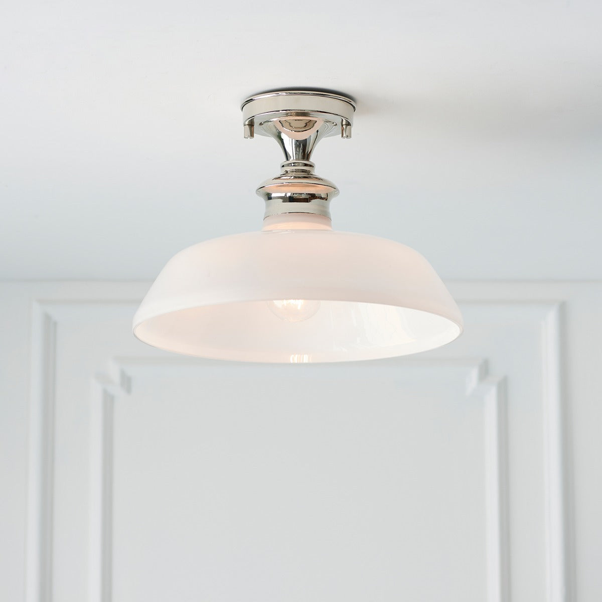 Barford Ceiling Light - Nickel & Opal