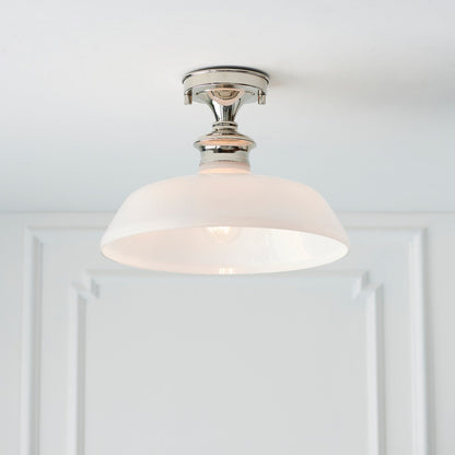 Barford Ceiling Light - Nickel & Opal