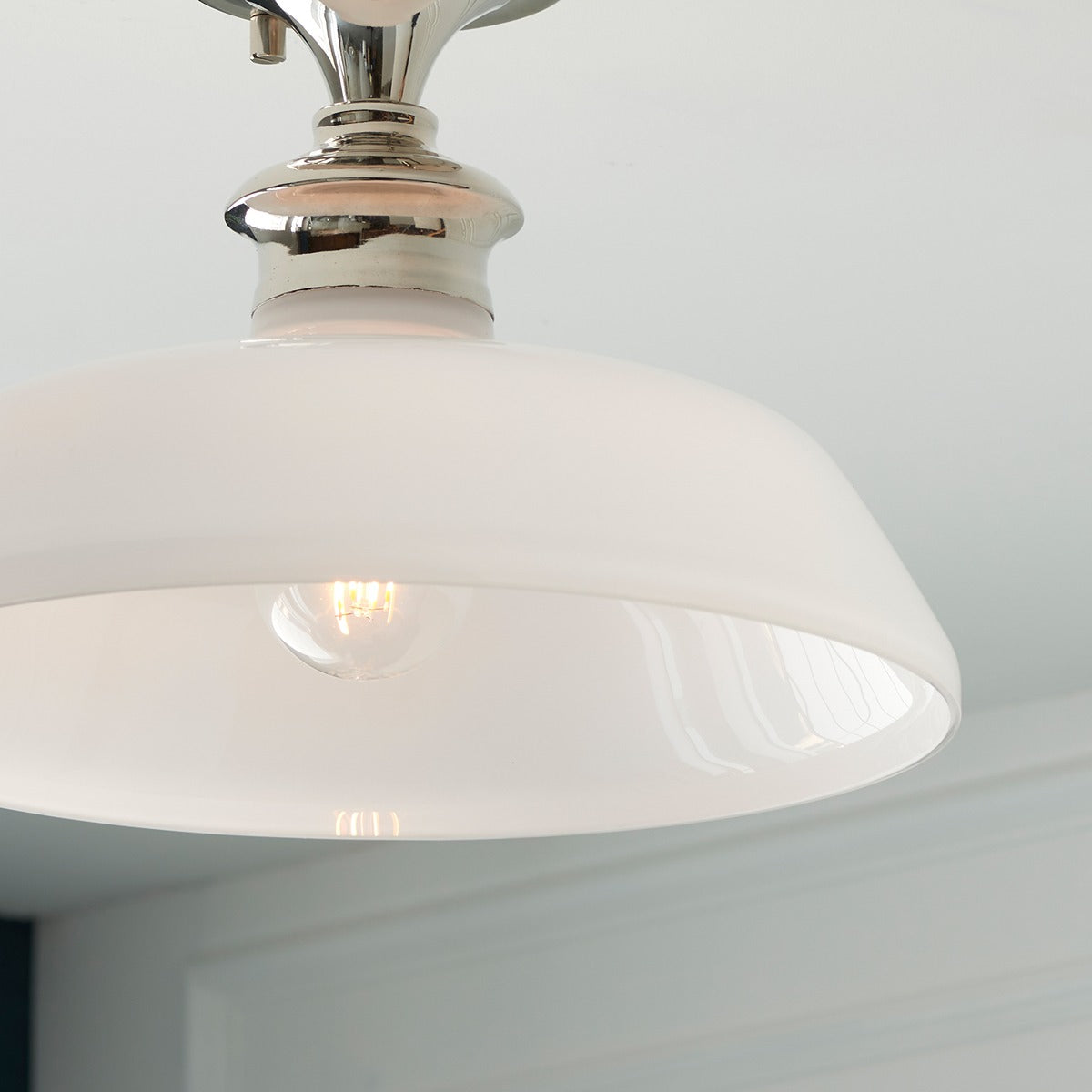 Barford Ceiling Light - Nickel & Opal