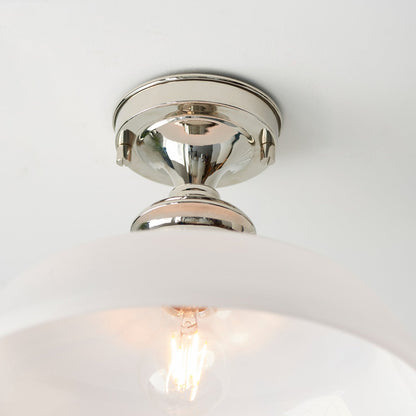 Barford Ceiling Light - Nickel & Opal
