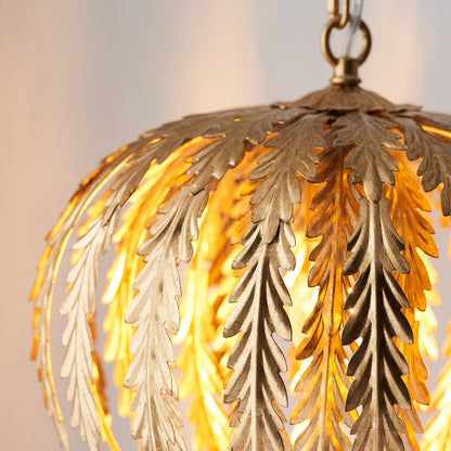 Delphine Leaf Pendant Light - Gold