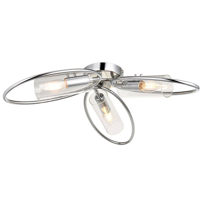 Amari 3 Ceiling Light - Chrome