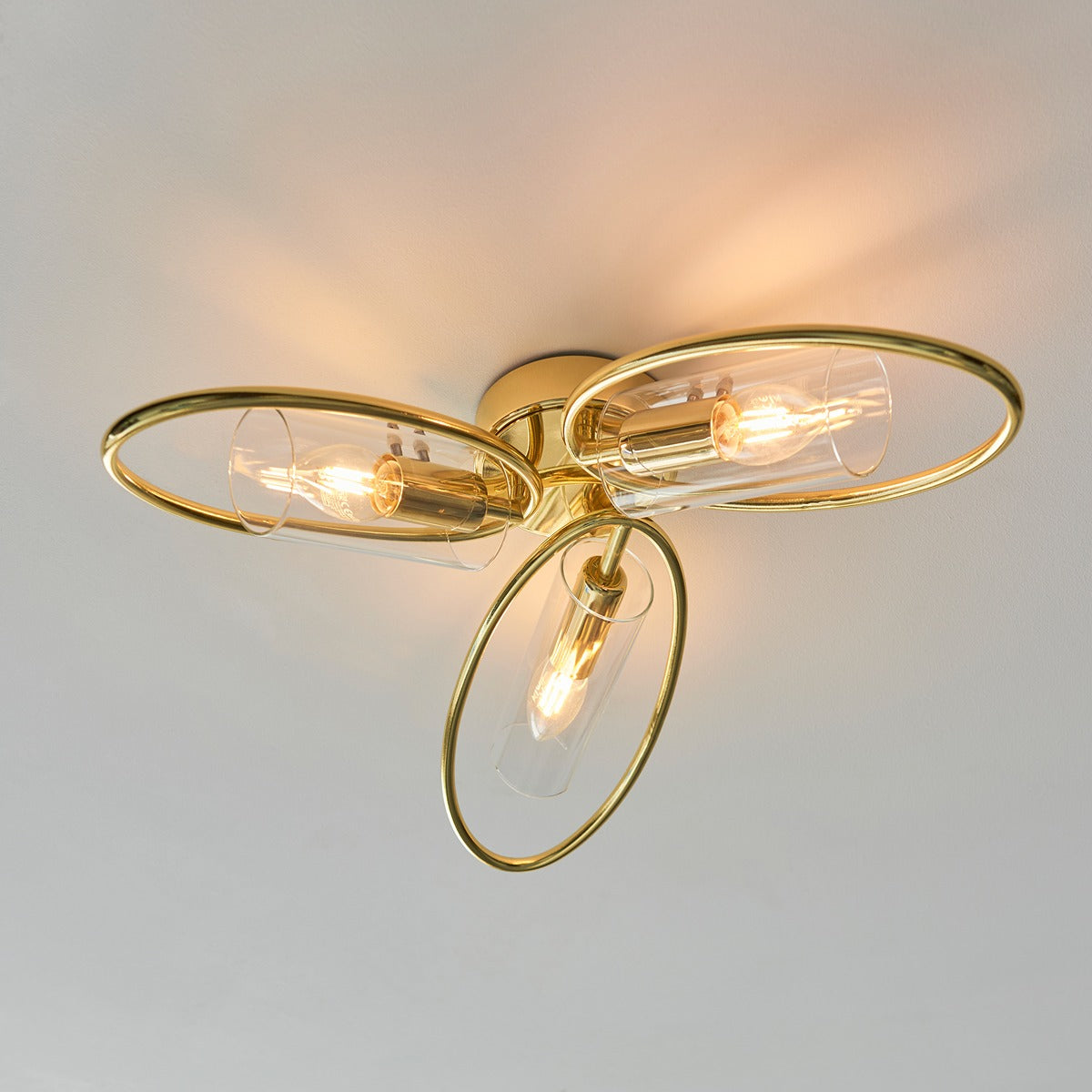 Amari 3 Ceiling Light - Polished Brass