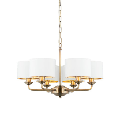 Highclere 6 Multi Pendant - Antique Brass