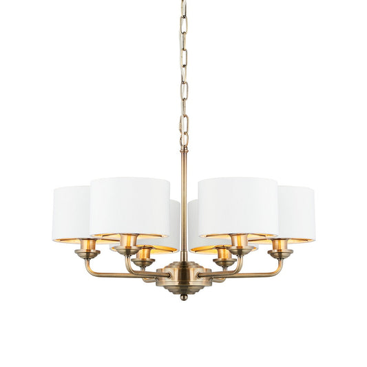 Highclere 6 Multi Pendant - Antique Brass