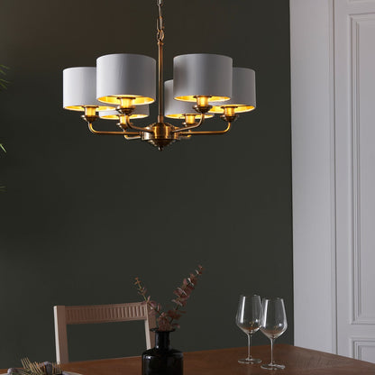 Highclere 6 Multi Pendant - Antique Brass