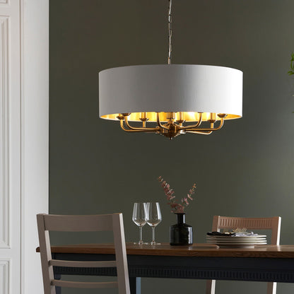 Highclere 8 Pendant Light - Antique Brass