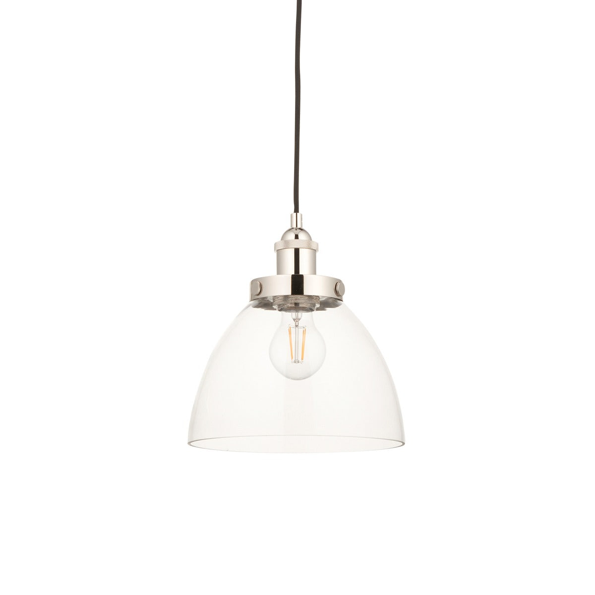 Hendon 1 Light Pendant Light - Bright Nickel