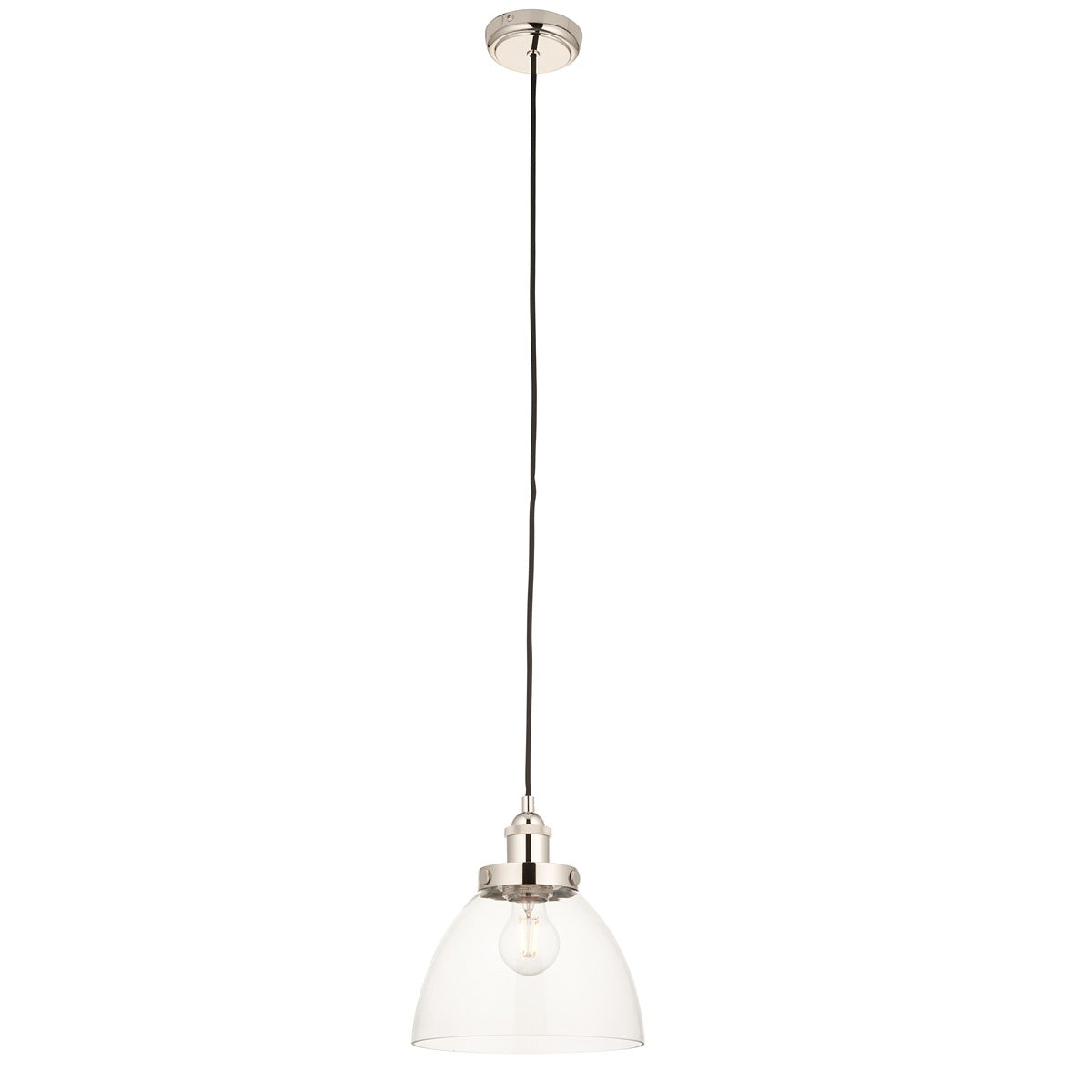Hendon 1 Light Pendant Light - Bright Nickel