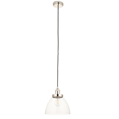 Hendon 1 Light Pendant Light - Bright Nickel