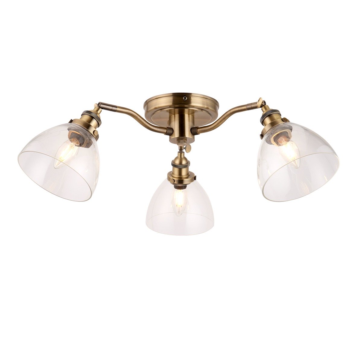 Hansen 3 Ceiling Light - Antique Brass