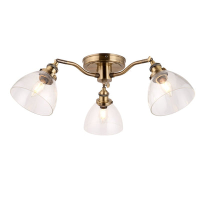 Hansen 3 Ceiling Light - Antique Brass