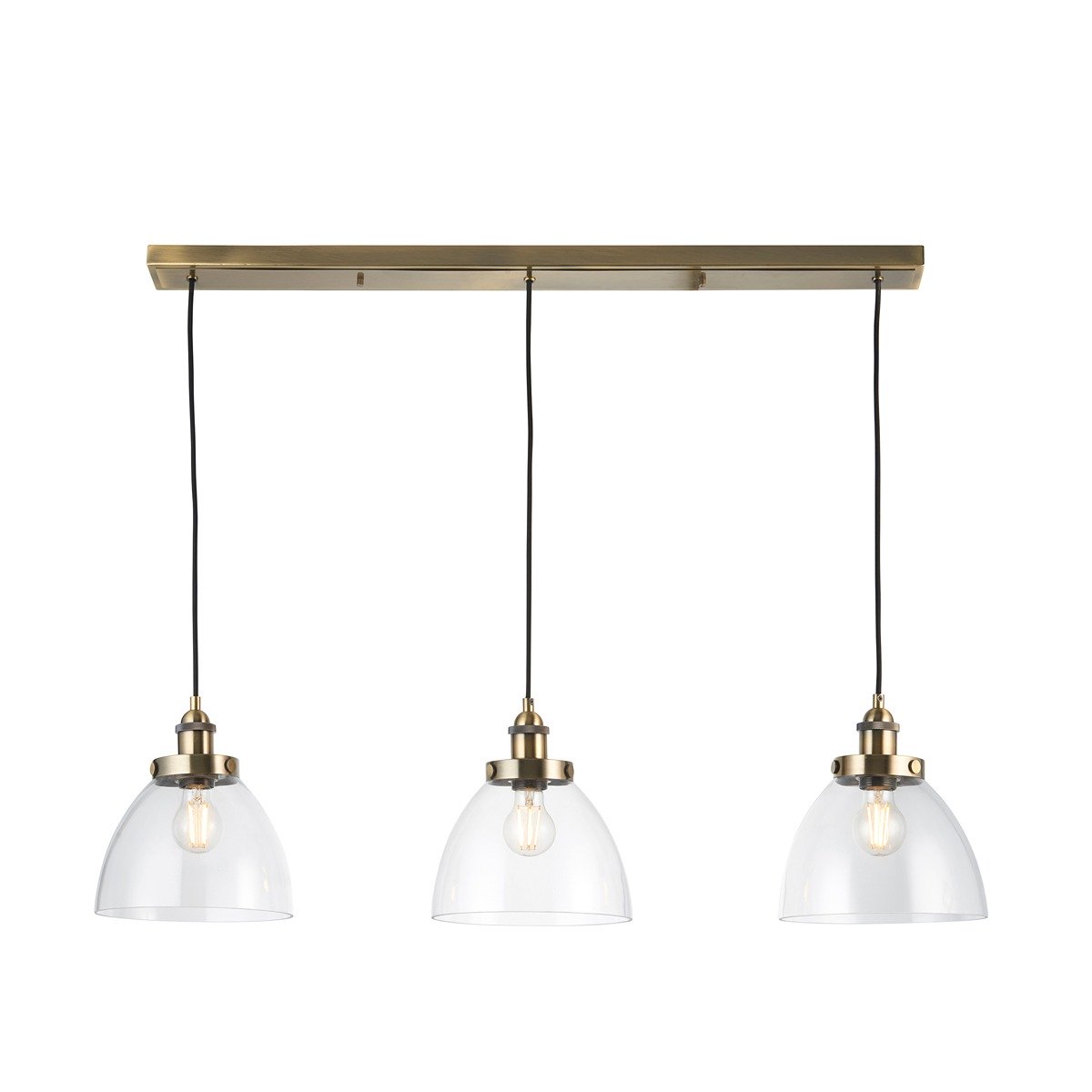 Hansen 3 Pendant Light - Antique Brass