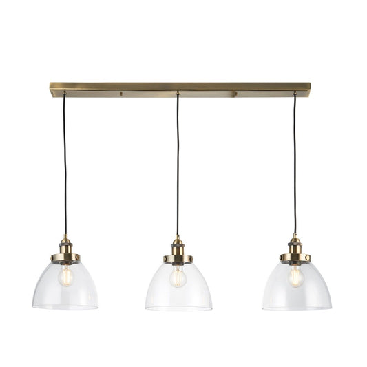 Hansen 3 Pendant Light - Antique Brass