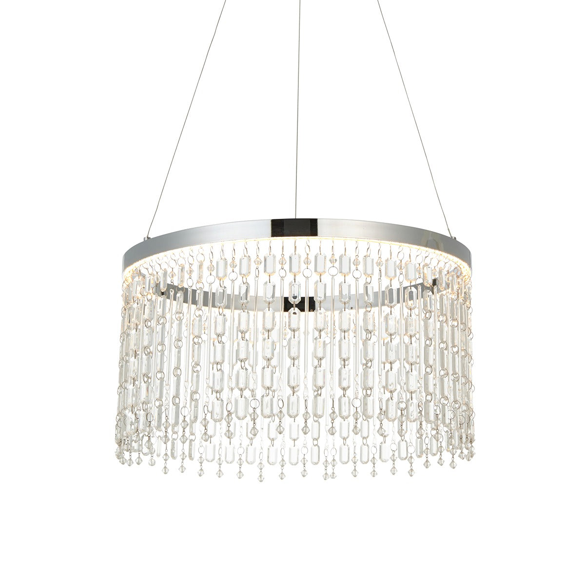 Liliana Crystal Pendant Light - Chrome