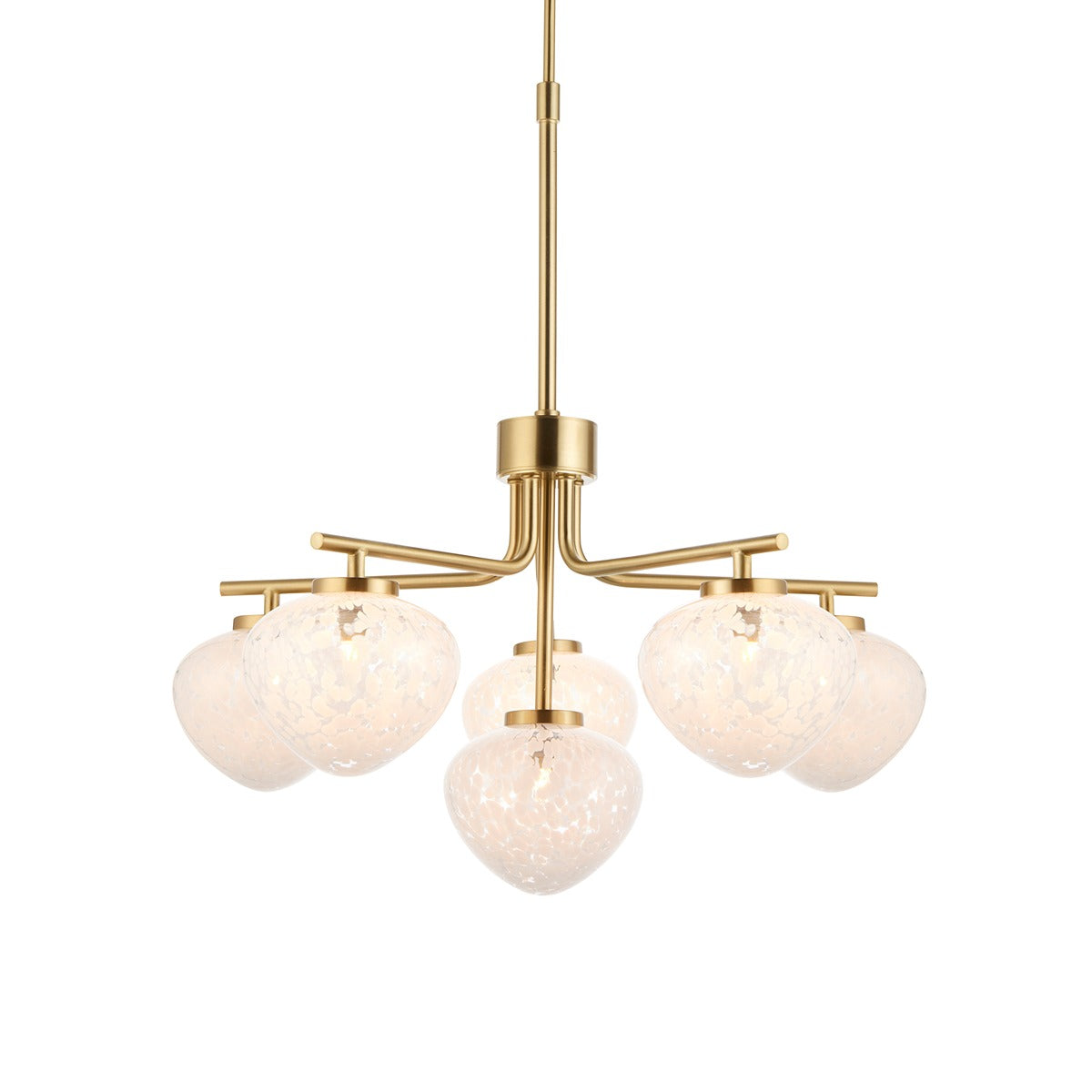 Marlo 6 Light Pendant Light - Satin Brass