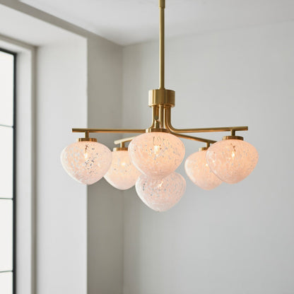 Marlo 6 Light Pendant Light - Satin Brass