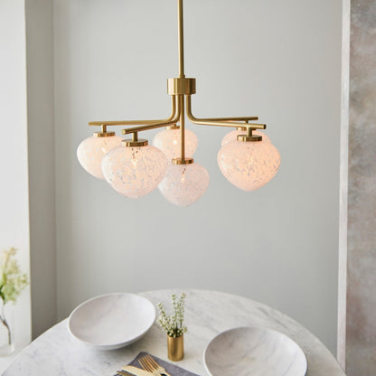 Marlo 6 Light Pendant Light - Satin Brass